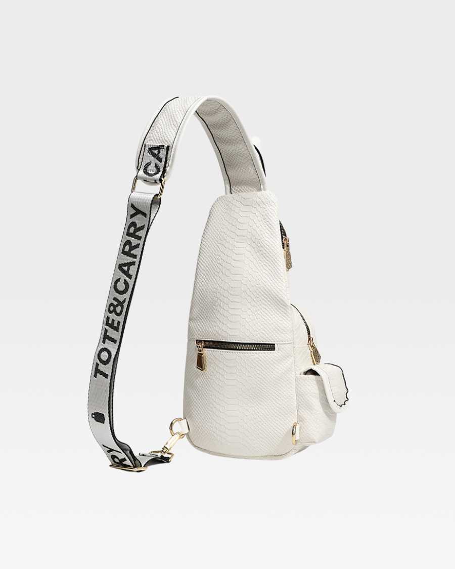 Apollo 1 Tear Drop Crossbody Bag in White