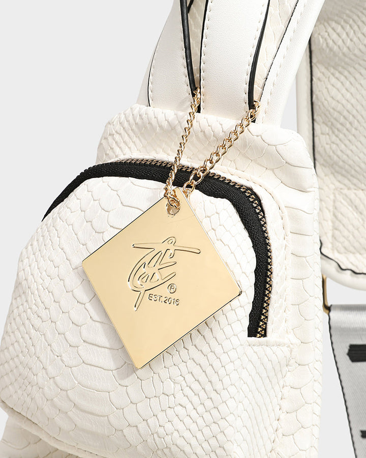 Apollo 1 Tear Drop Crossbody Bag in White