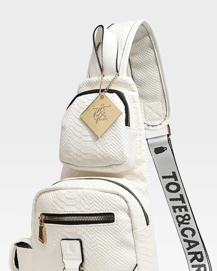 Apollo 1 Tear Drop Crossbody Bag in White