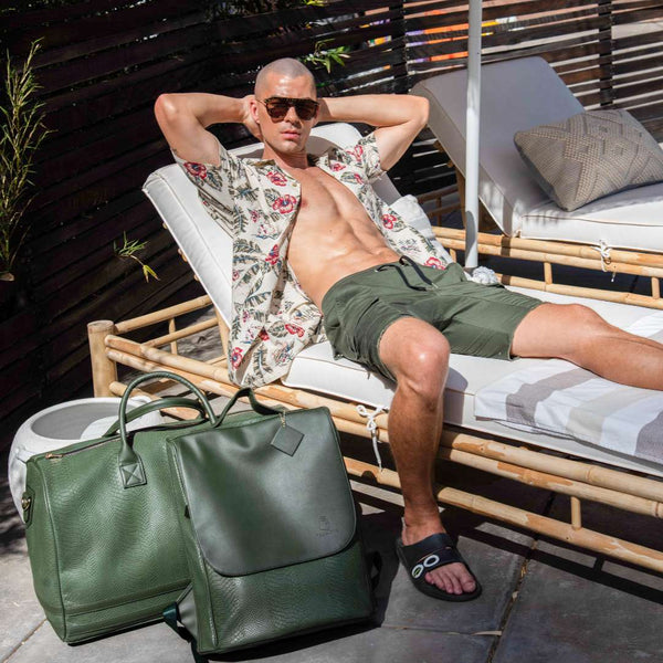 Signature Weekender Travel Set in Olive