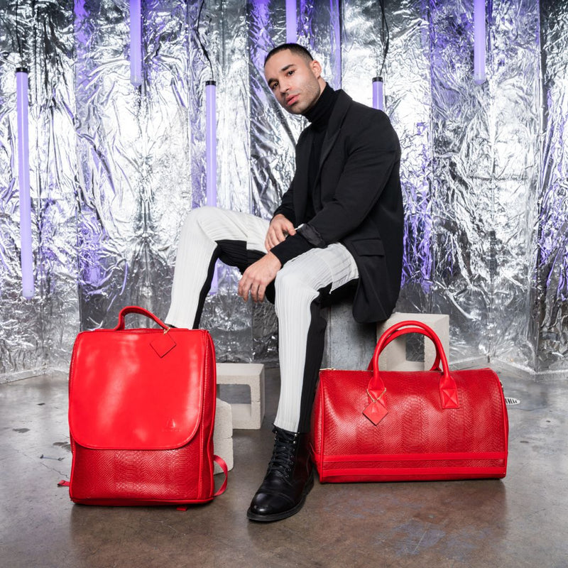 Signature Weekender Travel Set in Red