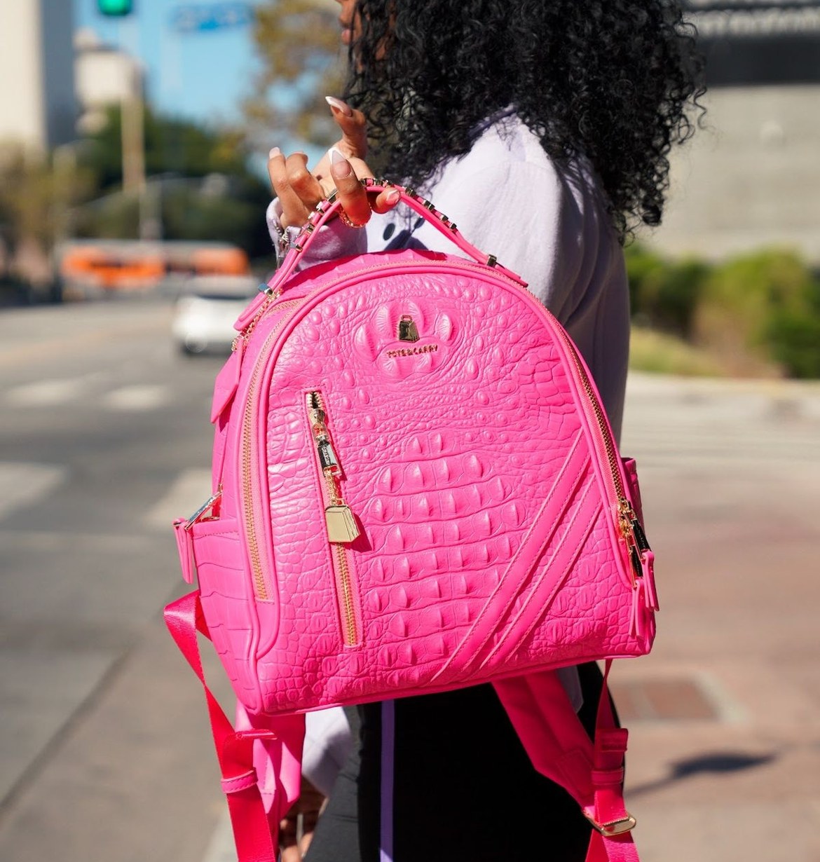 Statement Commuter Backpack in Neon Pink, Tote&Carry 13 Nights of Halloween, Night 6